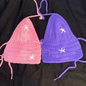 Pink/Purple handmade crochet top